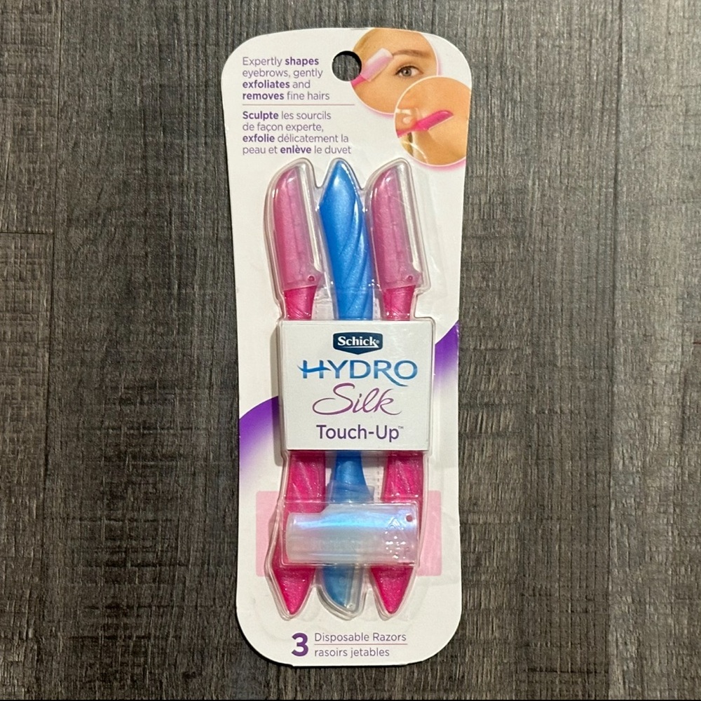 💞 New 3-Pack Schick Hydro Silk Touch-Up Multipurpose Brow & Face Razors